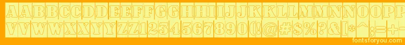 ASignboardtitulcmgr Font – Yellow Fonts on Orange Background
