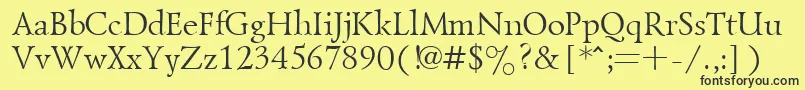 Goudiold Font – Black Fonts on Yellow Background