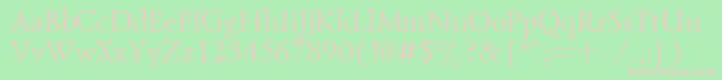 Goudiold Font – Pink Fonts on Green Background