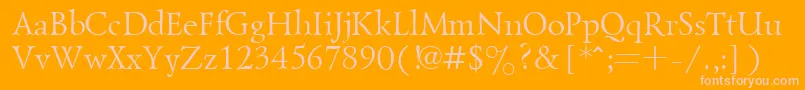 Goudiold Font – Pink Fonts on Orange Background