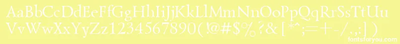 Goudiold Font – White Fonts on Yellow Background