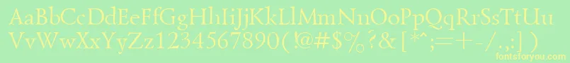 Goudiold Font – Yellow Fonts on Green Background