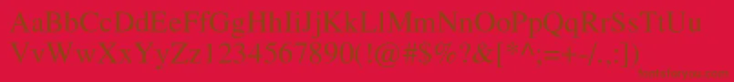 Rstempus Font – Brown Fonts on Red Background