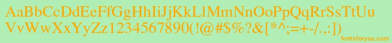 Rstempus Font – Orange Fonts on Green Background