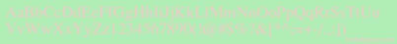 Rstempus Font – Pink Fonts on Green Background