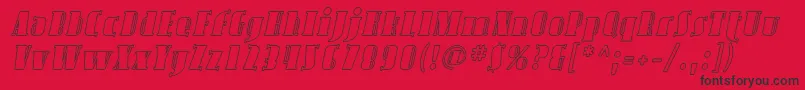 fuente AvondaleOutlineItalic – Fuentes Negras Sobre Fondo Rojo