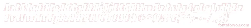 AvondaleOutlineItalic Font – Pink Fonts on White Background