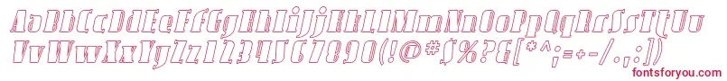 Шрифт AvondaleOutlineItalic – красные шрифты на белом фоне