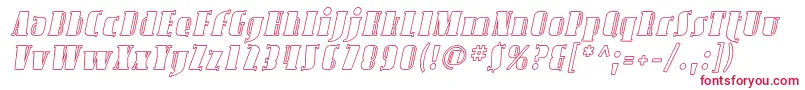 フォントAvondaleOutlineItalic – 赤い文字