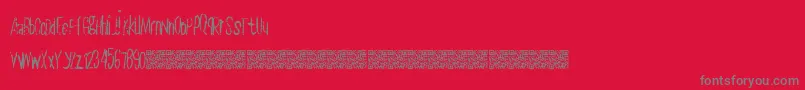 フォントPlainslice – 赤い背景に灰色の文字