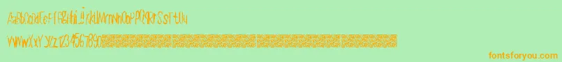 Plainslice Font – Orange Fonts on Green Background