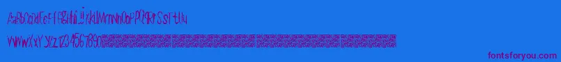 Plainslice Font – Purple Fonts on Blue Background