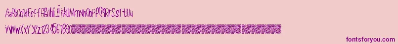 Plainslice-Schriftart – Violette Schriften auf rosa Hintergrund