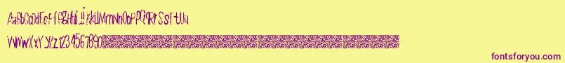 Plainslice Font – Purple Fonts on Yellow Background