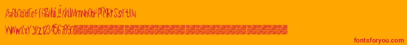 Plainslice Font – Red Fonts on Orange Background