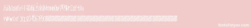 Plainslice-Schriftart – Weiße Schriften auf rosa Hintergrund