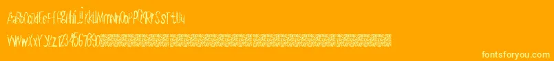 Plainslice Font – Yellow Fonts on Orange Background