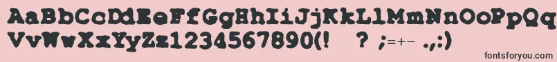 TypeSimple Font – Black Fonts on Pink Background