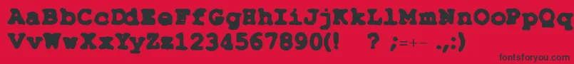 TypeSimple Font – Black Fonts on Red Background