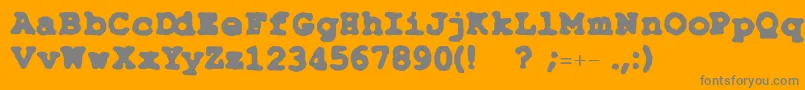 TypeSimple Font – Gray Fonts on Orange Background