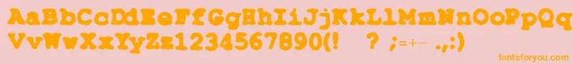 TypeSimple Font – Orange Fonts on Pink Background