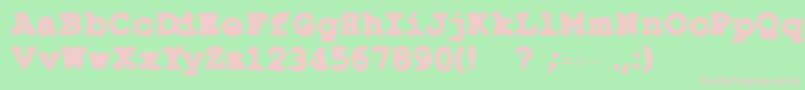 TypeSimple Font – Pink Fonts on Green Background