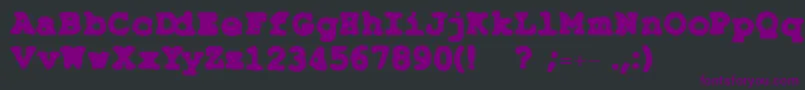 Шрифт TypeSimple – фиолетовые шрифты на чёрном фоне