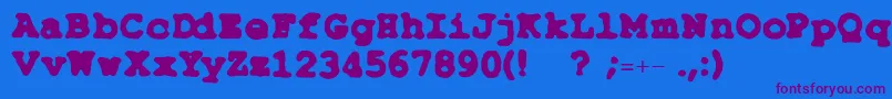 TypeSimple Font – Purple Fonts on Blue Background