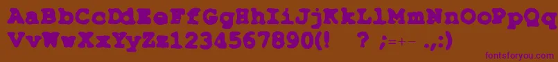 TypeSimple Font – Purple Fonts on Brown Background
