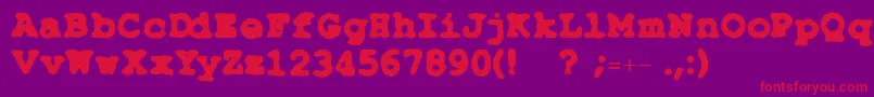 TypeSimple Font – Red Fonts on Purple Background