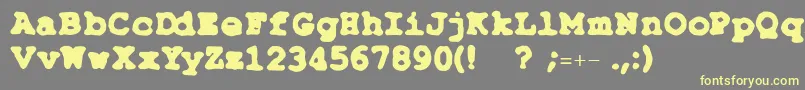 TypeSimple Font – Yellow Fonts on Gray Background