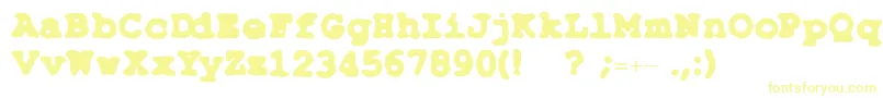 TypeSimple Font – Yellow Fonts on White Background