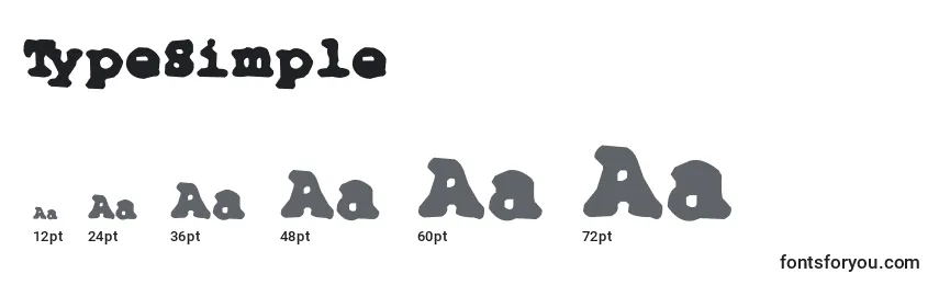 Размеры шрифта TypeSimple