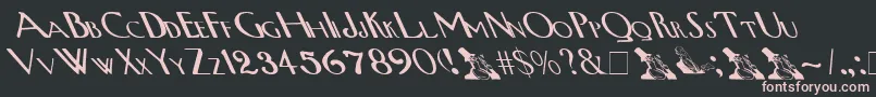 Uppwestextremeleftis Font – Pink Fonts on Black Background