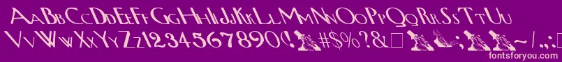 Uppwestextremeleftis Font – Pink Fonts on Purple Background