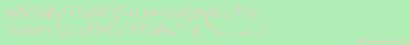 MtfCindy Font – Pink Fonts on Green Background