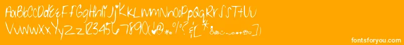MtfCindy Font – White Fonts on Orange Background