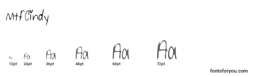 MtfCindy Font Sizes