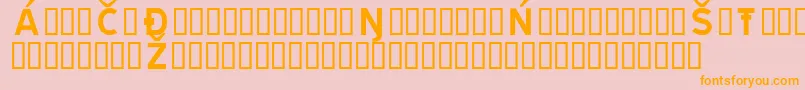 Traten Font – Orange Fonts on Pink Background
