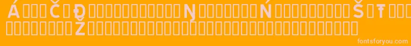 Traten Font – Pink Fonts on Orange Background