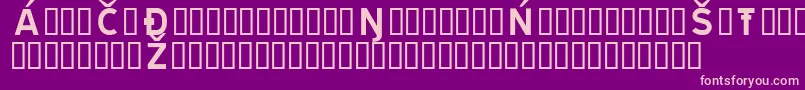 Czcionka Traten – różowe czcionki na fioletowym tle
