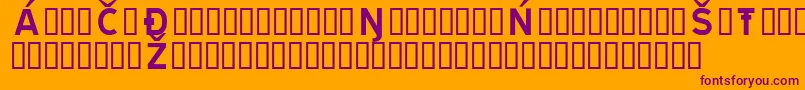 Шрифт Traten – фиолетовые шрифты на оранжевом фоне