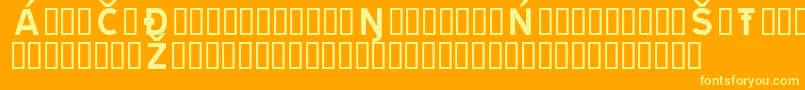 Traten Font – Yellow Fonts on Orange Background