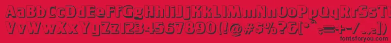 Tobago Poster Shadow Font – Black Fonts on Red Background