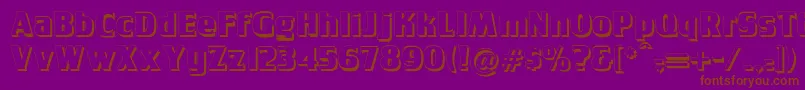 Tobago Poster Shadow Font – Brown Fonts on Purple Background