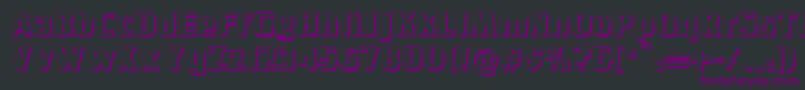 Tobago Poster Shadow Font – Purple Fonts on Black Background