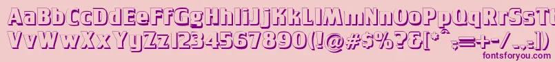 Tobago Poster Shadow Font – Purple Fonts on Pink Background