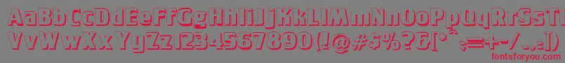 Tobago Poster Shadow Font – Red Fonts on Gray Background