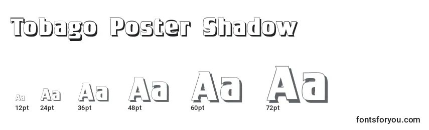 Tobago Poster Shadow Font Sizes