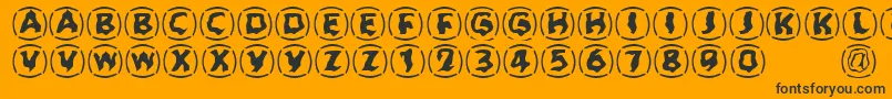 Zone23Dreamtime923 Font – Black Fonts on Orange Background